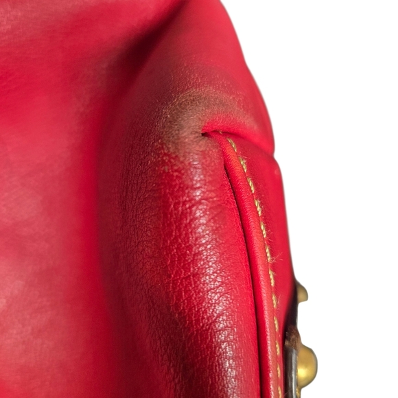 Dooney & Bourke Red Pebbled Leather Large Hobo Bag 2014 - Picture 7 of 16